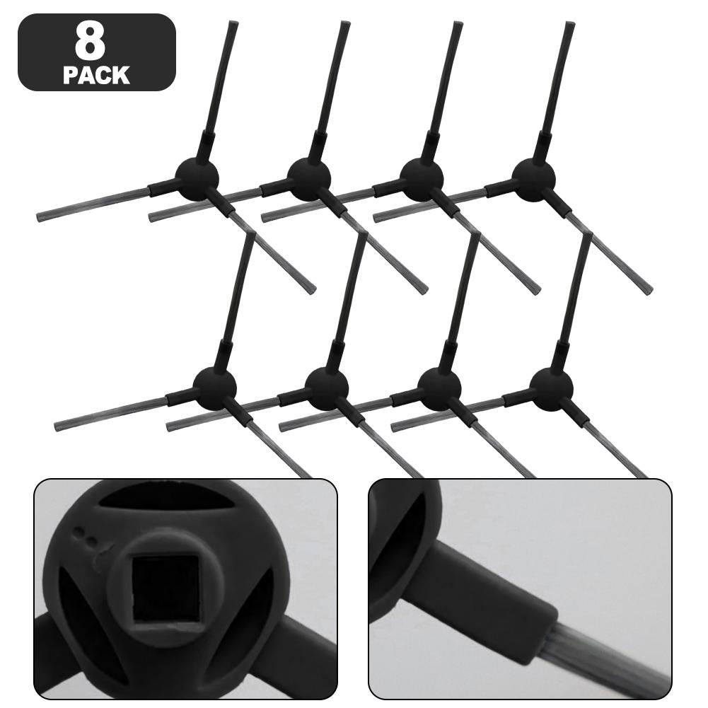 8 Piece Side Brush Kit For Uninell UR3 Robot Vacuum Cleaner, Plastic Nylon Replacement Accessories For Edge And Corner Cleaning