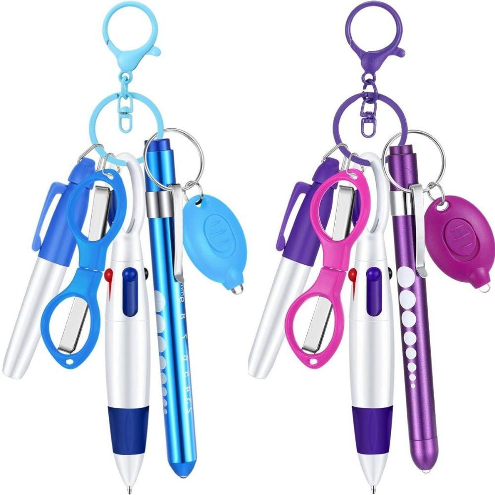 Abzeichenclip Ausziehbarer Kugelschreiber Set 6-in-1 Multifunktions Permanentmarker