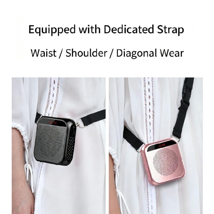 Teacher Voice Amplifier with Wire Mic, Display Screen, TF USB Playbacks Slot for Daily Speaking Tasks