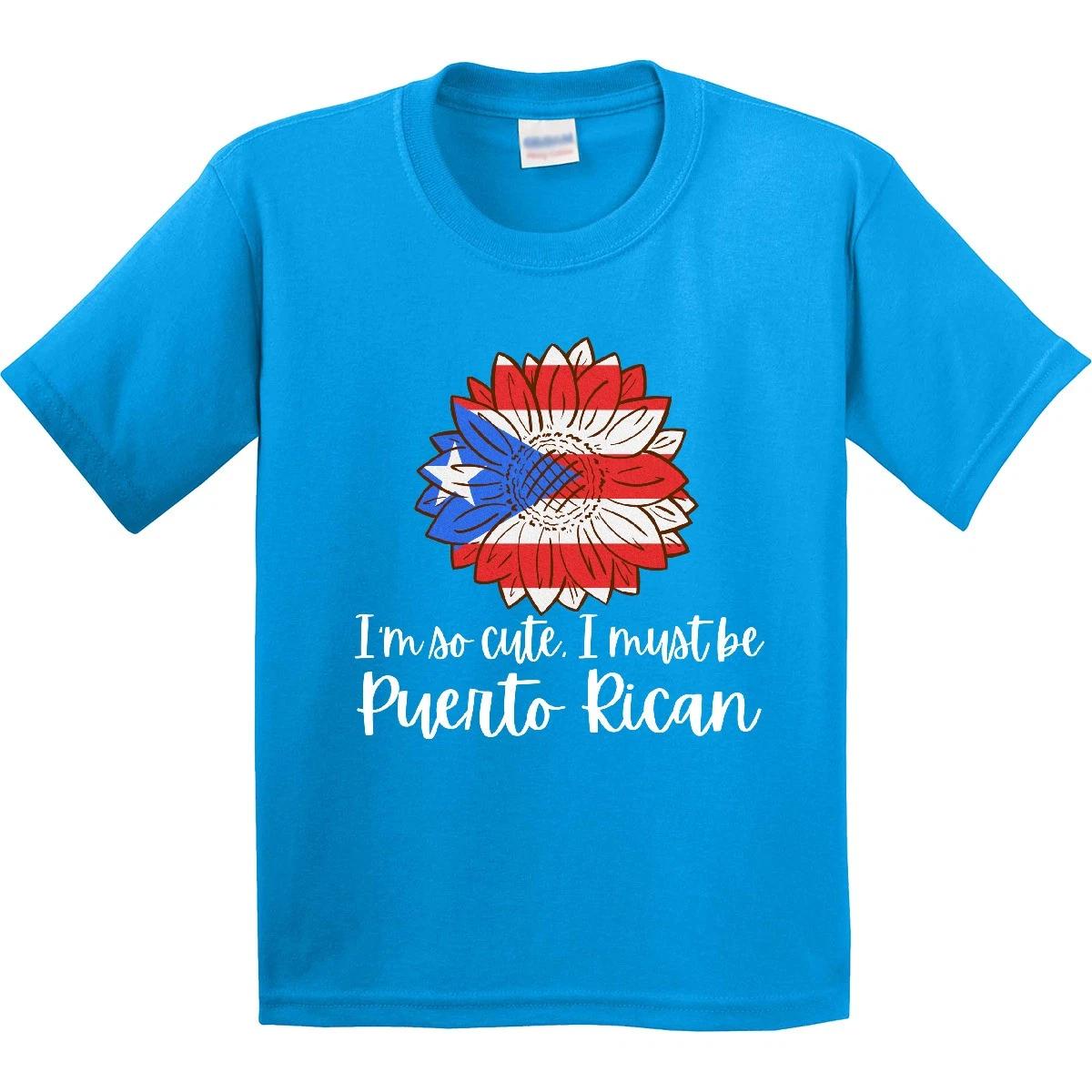 Inktastic I m So Cute, I Must Be Puerto Rican Sunflower Puerto Youth T-Shirt New 150