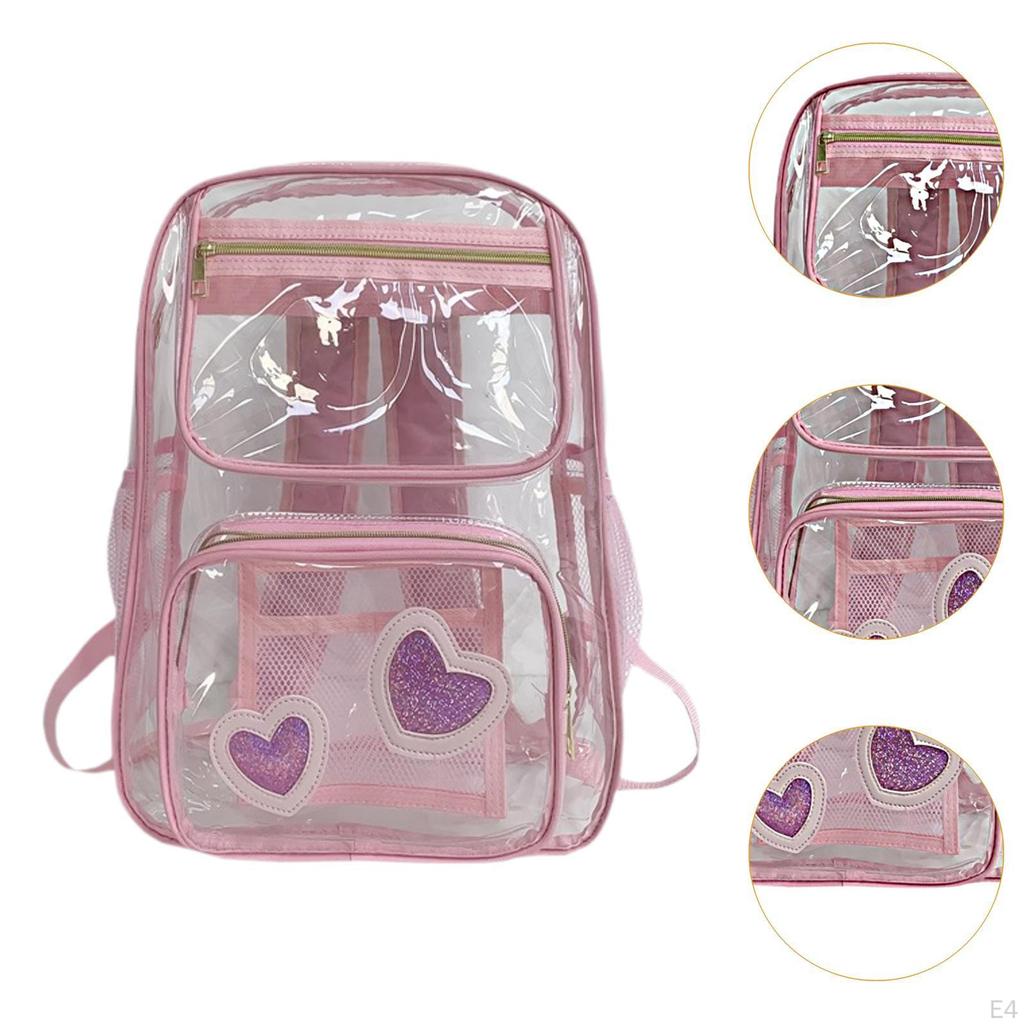Clear Backpack Bookbag Gifts Waterproof Sturdy Kids Schoolbag PVC Transparent for Outdoor