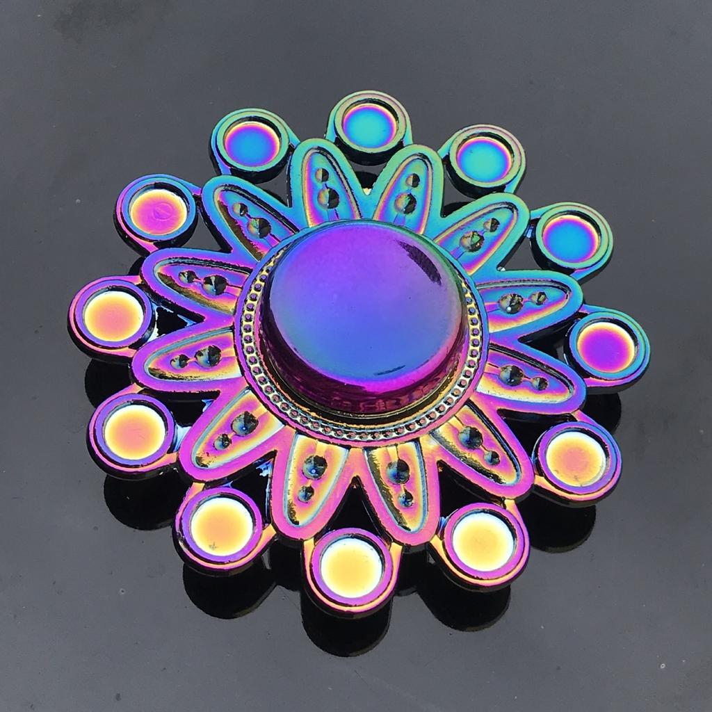 Premium Rainbow Fidget Spinner High-Speed Metal Spinner with Colorful Finger Design and Perfect Birthday or Christmas Gift Idea