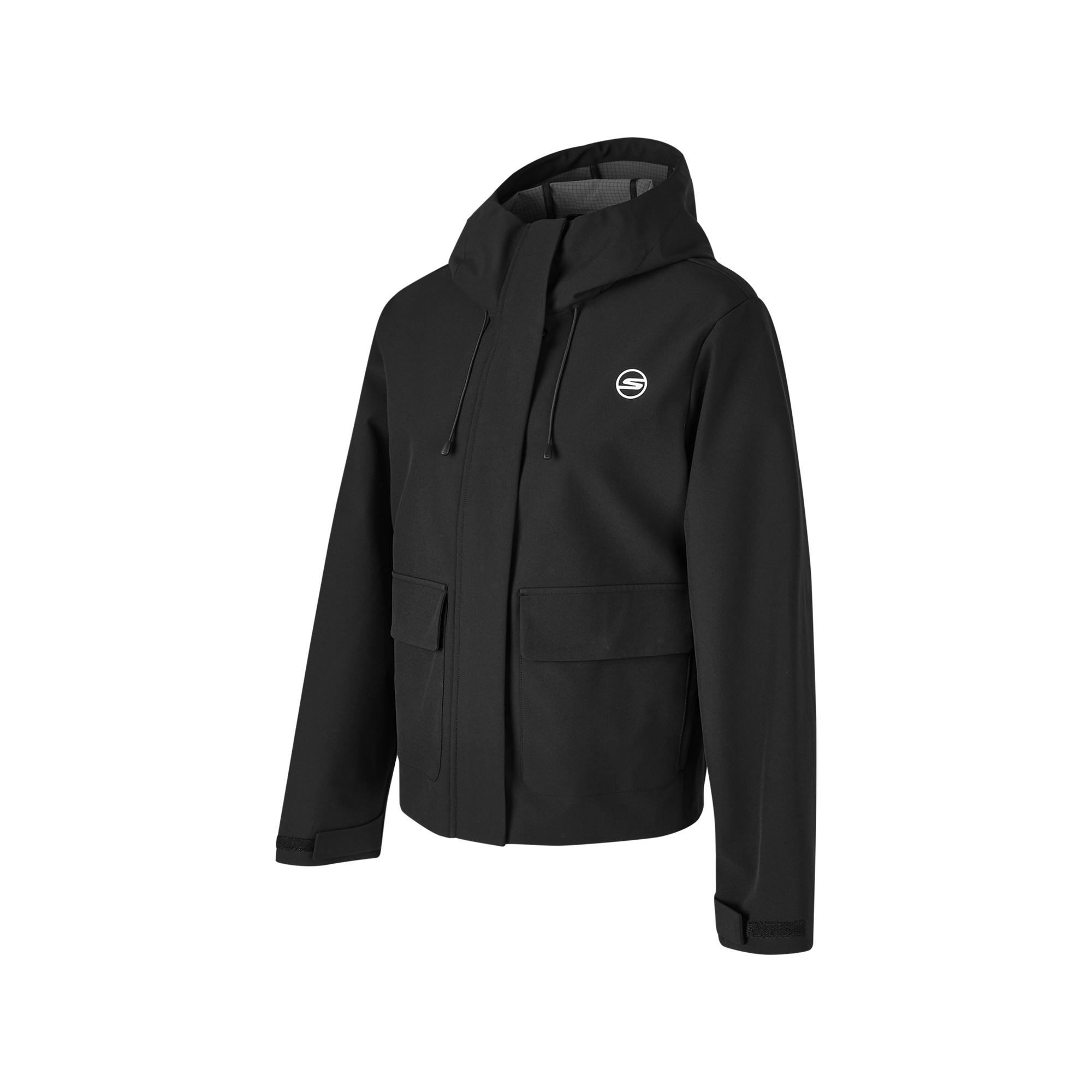 Skechers Comfortable Solid Color Hooded Jacket Women jackets Black P424W153-0018 S