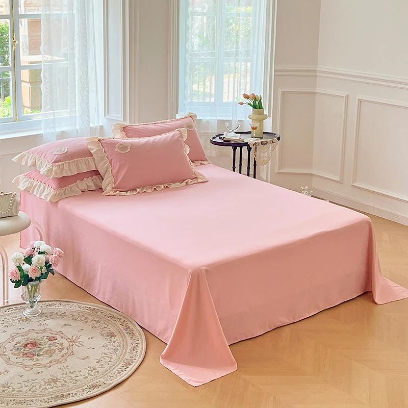 Ins Princess Bedding Set Ruffle Duvet Cover Set Korean Design  Skirt Sheet Set Women Girls Bedroom Decor Luxury Bedding Set
