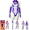 Tuta Cosplay di Starfire dei Teen Titans Costume di Halloween per Adulti Bambini Stampa 3D Tessuto Elastico Traspirante