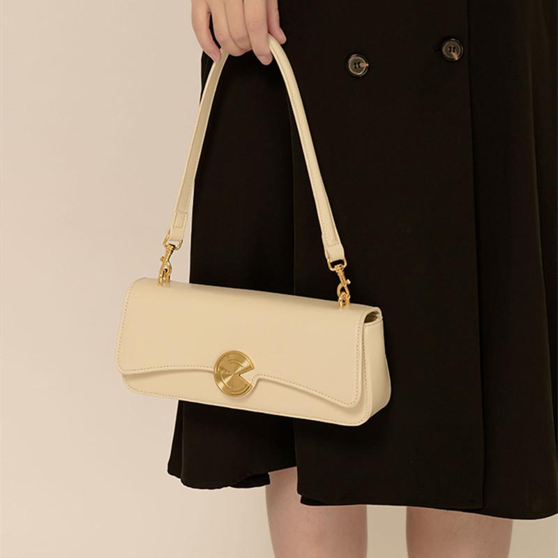 Women Genuine Leather Shoulder Bags Female Fashion Handbag Totes Small Underarm Bag Casual Daybag Mini Purse Armpit Bag