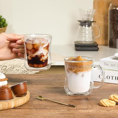 Heat-Resistant Double Wall Glass Cup Beer Coffee Cup Set Handmade Beer Tumbler Mug Tea Whiskey Mugs Transparent Drinkware