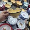 Cuenco Grueso de Esmalte Vintage con Pie Alto