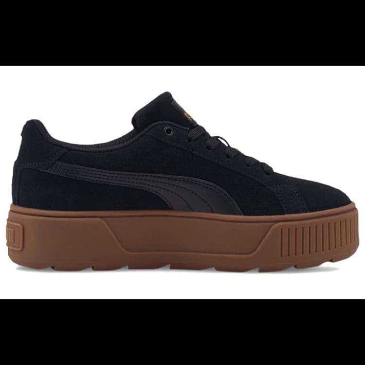 Puma Women's Black Brown Karmen Low Top Sneakers 384614-03