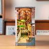 Robotime Rolife DIY Book Nook Japanese Sakura Densya In Books Series Wooden Miniature House with Furniture Doll House Kits Toy