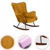 Scandinavian Vika Wing Chair, Rocking, On Runners, Family Meble, Mustard Yellow
