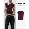 Za2025 Spring New Women Clothes Fashion Gold Inlaid Punk Fashion Sleeveless Knitted Top 2142002