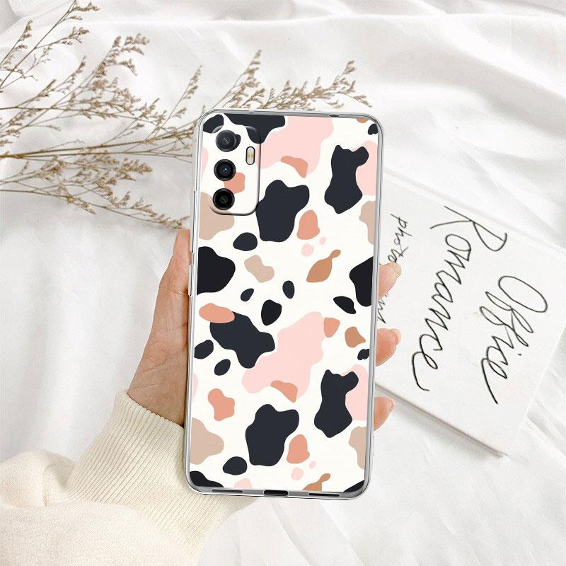 IK20 Cartoon Art Cow Transparent Phone Case for Motorola Moto Edge 20 30 40 50 S30 Fusion Ultra Pro Neo Lite + G200 G23