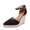 2024 Fashion High Heels Women Party Shoes Pointed Toe Elegant Ladies Wedges Shoes Brand Women Pumps Black Big Size 42