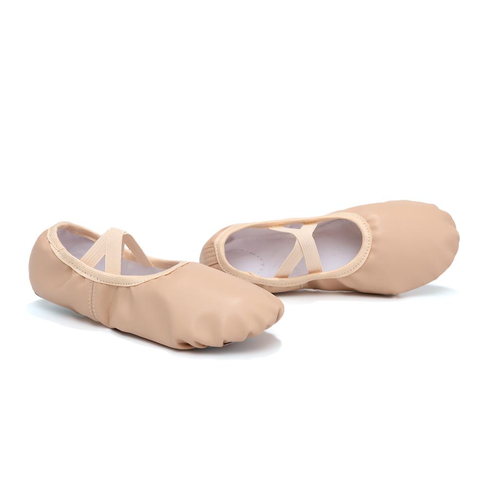 Women/Girls' Ballet Shoes Leather Flat Split Soft Sole Dance Slippers Adult Gymnastics Belly Yoga Ballerina Training Shoes