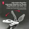 Multifunctional Antisplash LED Nail Clippers Magnifier Non-Slip Handle Nail Cutter for Kids Elderly Daily Grooming