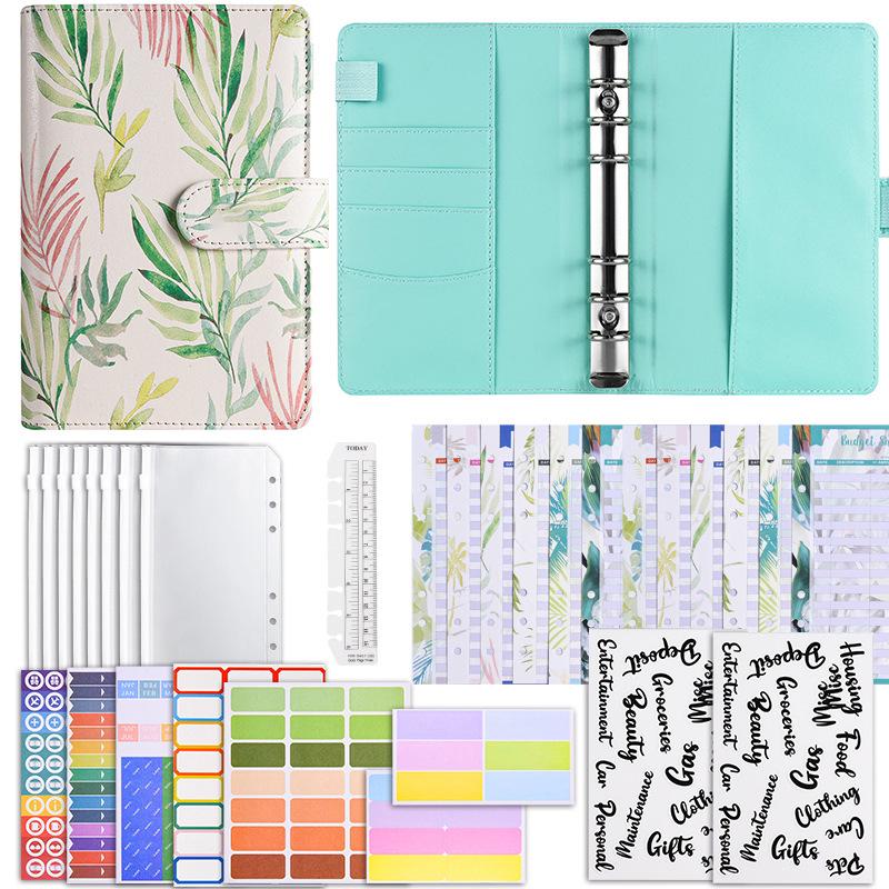 A6 Leaf Macaron Diary: Creative PU Binder for Event Planning and Business