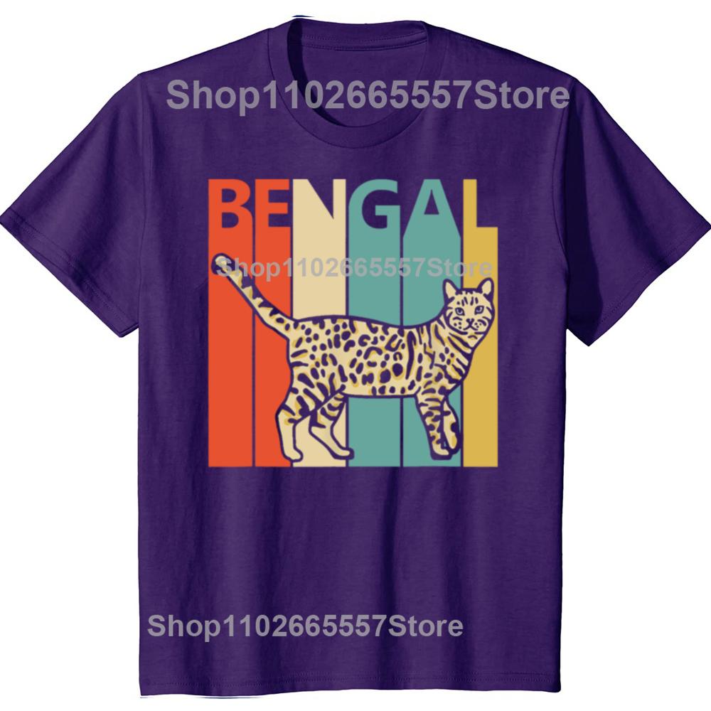

Funny Vintage Bengal Cat Graphic Tshirts Men Womens Fashion Casual Tshirt 100 Cotton Loose Oversized T Shirt 4XL
