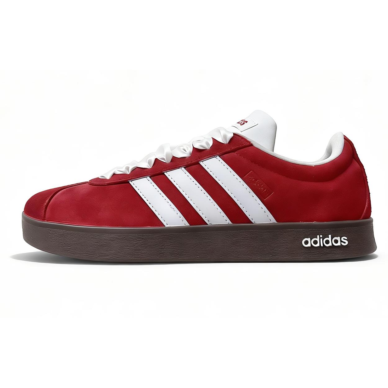 

Adidas Vl Court Classic Покрытие Устойчивое к скольжению Водонепроницаемые Устойчивые к истиранию Низкие Кеды для скейтбординга Унисекс Красный HQ1802(Команда1071-) 36