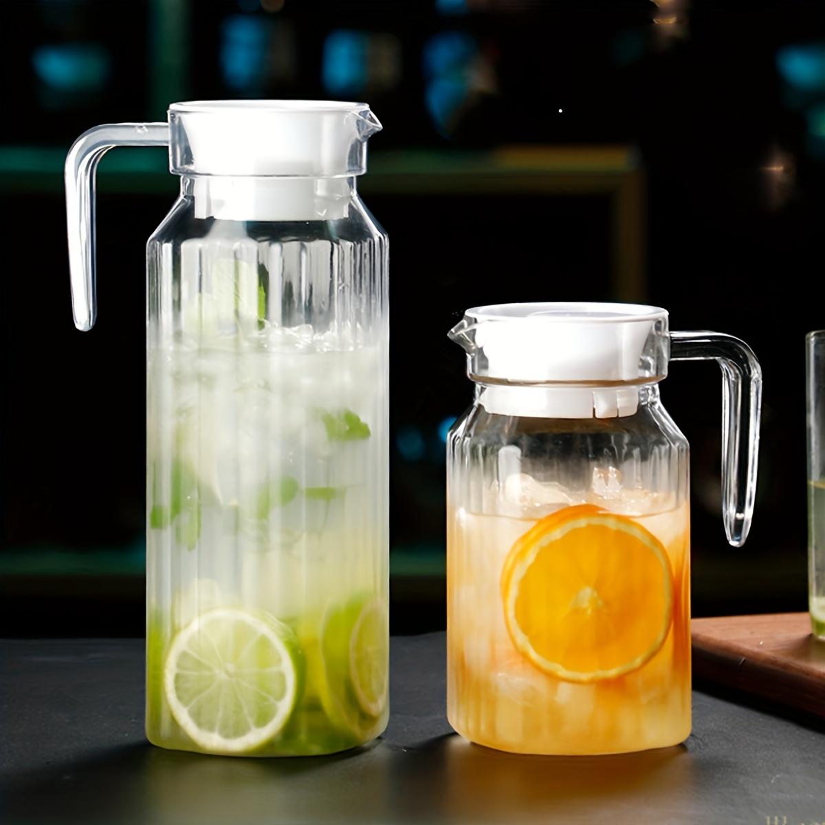Pitcher With Lid - Beverage Serveware And Storage Container For Hot Liquids Or Cold Drinks Juice Container Iced Tea Pitcher chiaro