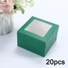 20pcs Kraft Paper Gift Box with Clear Window Square Treat Boxes Party Favor Boxes Gift Packaging Box for Soap Jewelry DIY Paper Box for Birthday