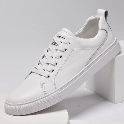 Men Shoes Brand Genuine Leather Luxury White Sneakers Breathable Autumn Comfortable Casual Loafers Shoes Men Upscale Cow Leather