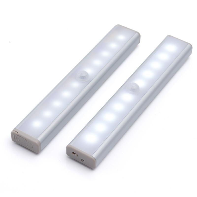 Led Motion Sensor Night Light Battery With Magnetic Strip For Corridor Bedroom