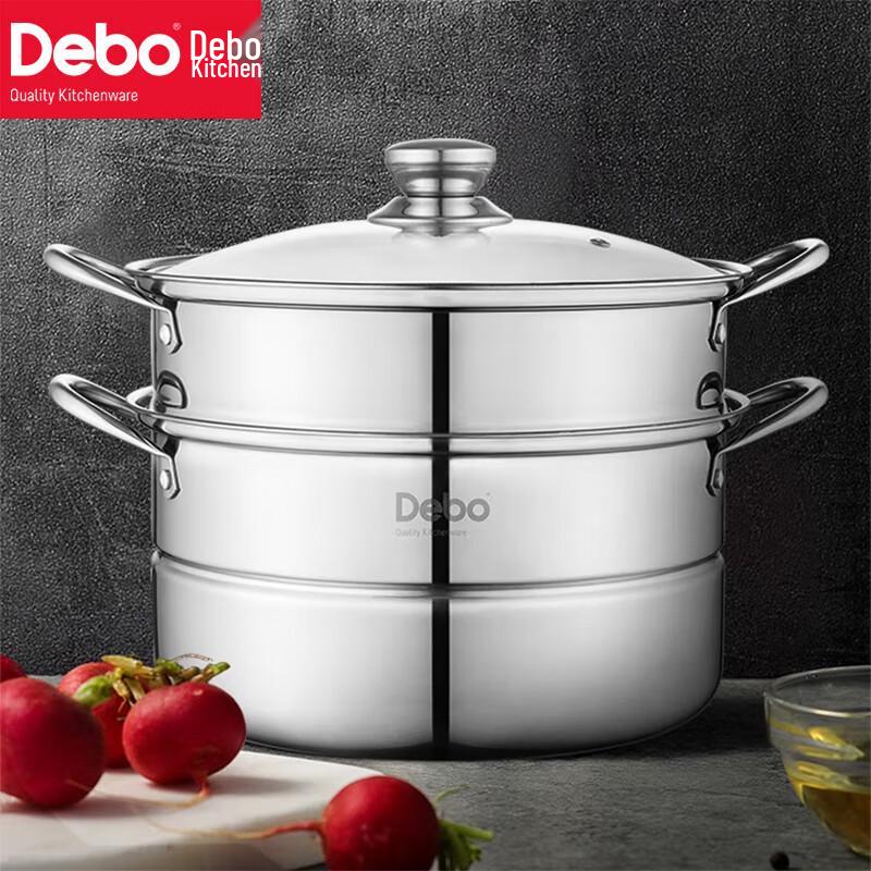 Debo DEP-721 Multi-purpose 304 Stainless Steel Steamer & Soup Pot, 28cm