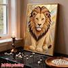 Lion Theme Pearl Kit DIY 5D Rhinestone Art Craft for Adults and Kids Home Party Decoration Handmade Gift