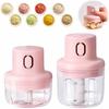 Wireless Food Chopper, Mini Electric Garlic Chopper, Electric Meat Grinder, Veggie Chopper, USB Rechargeable Mini Electric Food Chopper for Garlic,