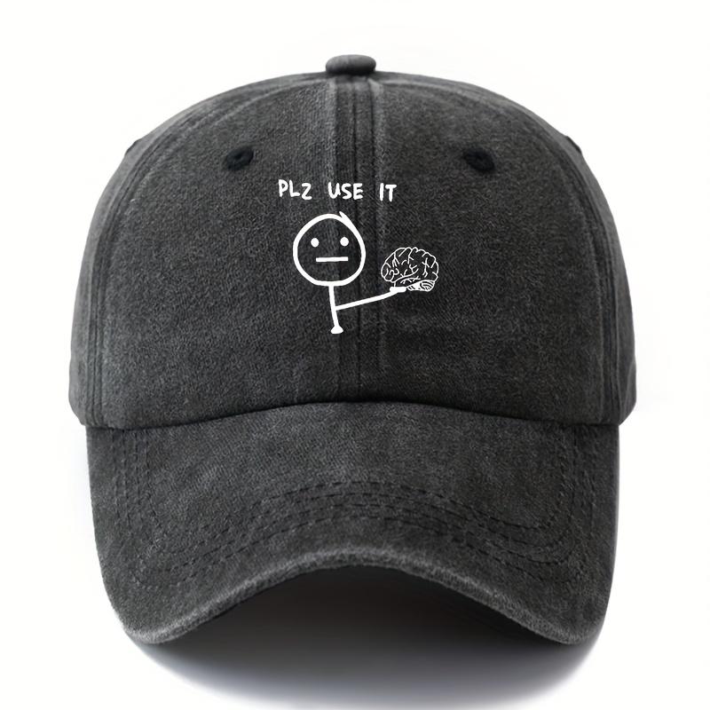 

Fabric.MAKEFGE Fun Please Use Baseball Cap Vintage Washed Trucker Hat Unisex чёрный