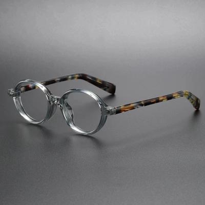 New Fashion Anti Blue Light Glasses Retro Oval Art Myopia Optical Eye Glasses Frame Men's Women's Elliptical Small Frame Eyewear