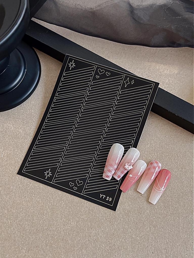 Nail Art Accessories: Adhesive Stickers, Star & Butterfly Designs, Glue Pads, Spray Paint, Small Decor Elements