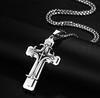 Men's Hot-Selling Three-Layer Cross Pendant Necklace Jewelry