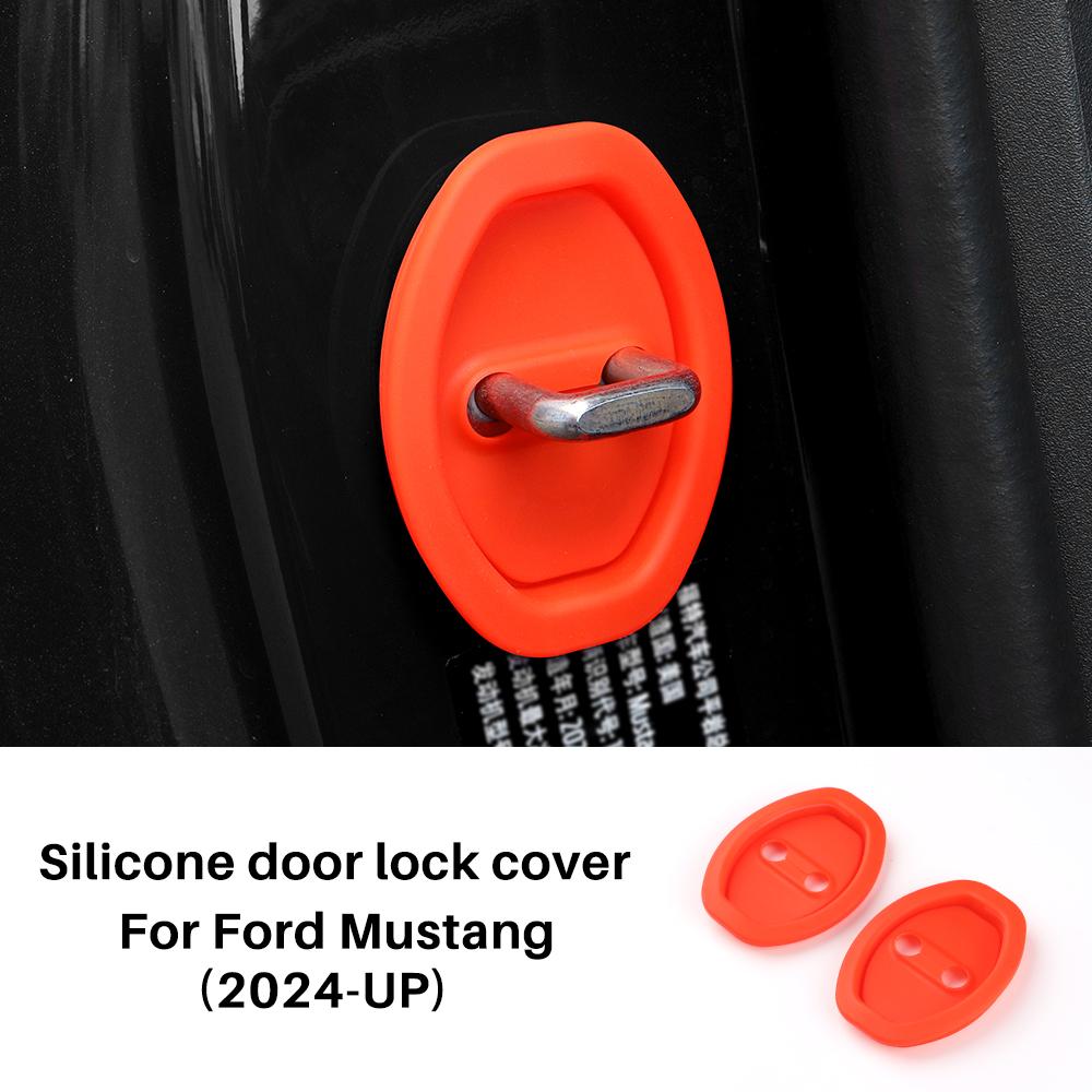 

2PCS Door Lock Buckle For Ford Mustang S650 GT 2025 2025 LHD RHD Car Door Damping Cushion Silicone Protect Shock Absorbing Pad