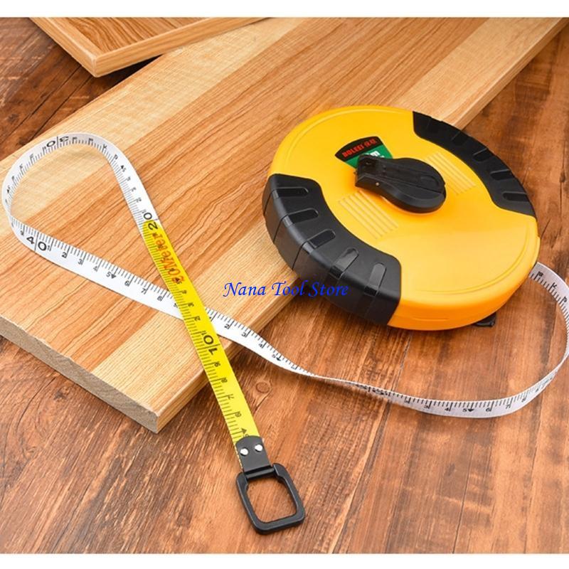 31GJ Portable Fiber Tape Measuring Tape with Double Sided Scales Soft Ruler Roll