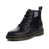 Summer 2025 New Korean Version Versatile Breathable Leather Women's Shoes Platform Casual Martin Boots Women's Black Short Boots Women's Tide