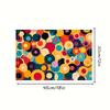 Set da 4 Sottopiatti Cerchi Sovrapposti Multicolore Stampa Geometrica Astratta Tappetini da Tavola in Poliestere Lavabili per Sala da Pranzo Cucina Decorazioni per la Casa