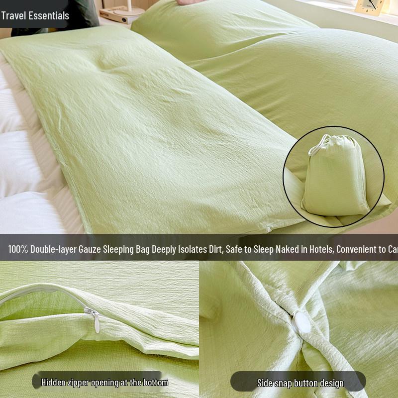 Portable Anti-Dirt Travel Sleeping Bag & Bed Sheet Set - Non-Cotton