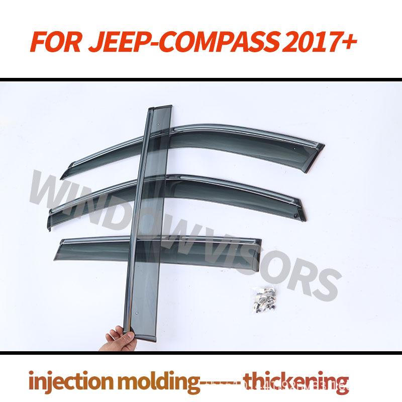 Suitable for Jeep Compass car window weather shield Jeep Compass 2017+Window visor армия зеленый
