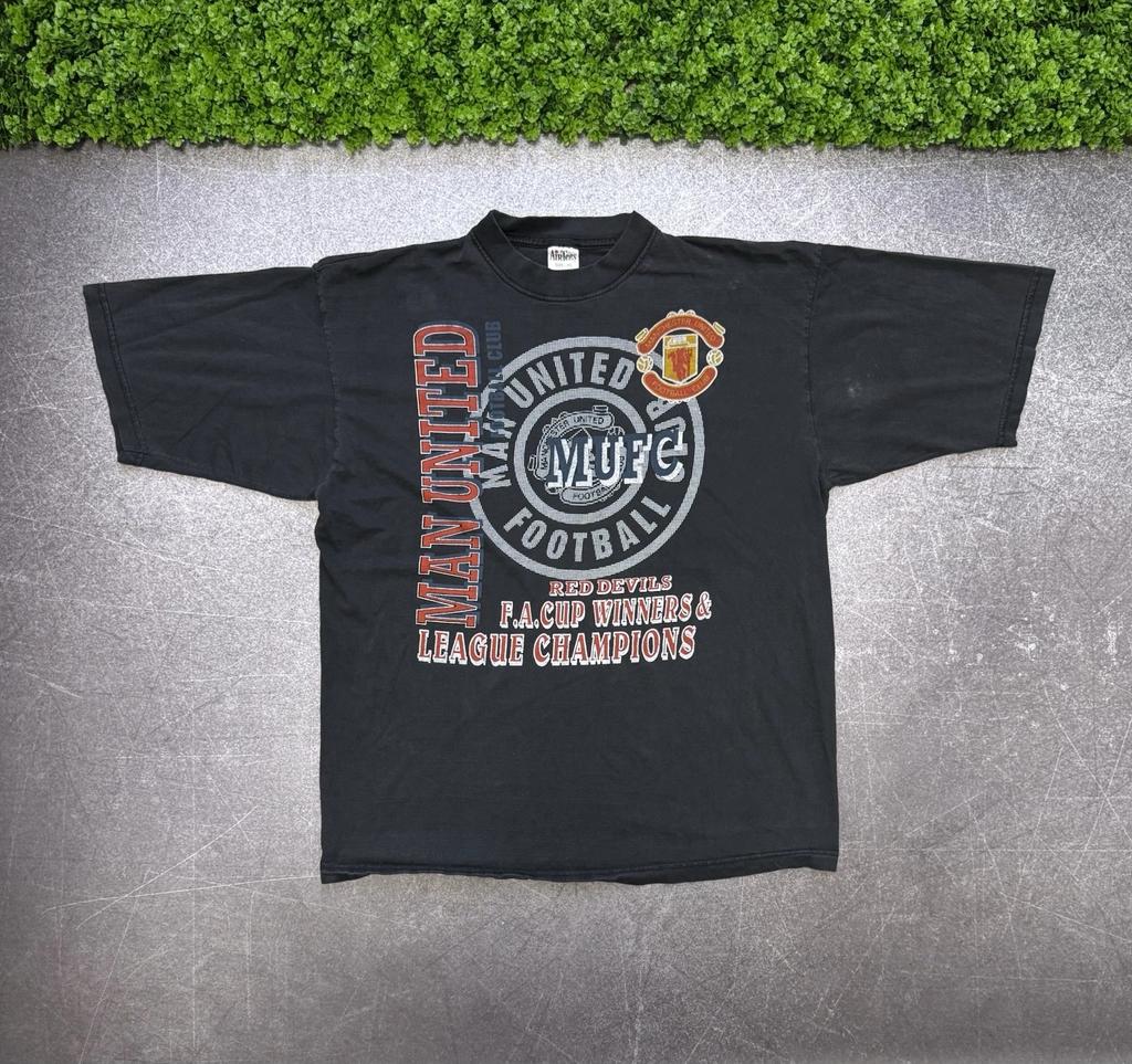Vintage 90s Manchester United Winners T shirt Champions