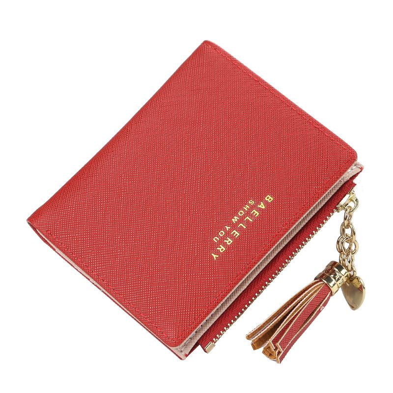 Newest Women Short Leather Women Wallets Zipper Purses Portefeuille Female Purse Clutch Tassel Women Wallet Small Cute Wallet