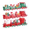 Christmas Train Toys Set Miniature Color Cartoon Christmas Train Model for Kids Boys Girls