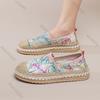 Fashion Lace Breathable Fashion Flats for Women Casual Slip On Spring Summer New Weaving Sequins Loafers Mixed Color Flat Single Shoes