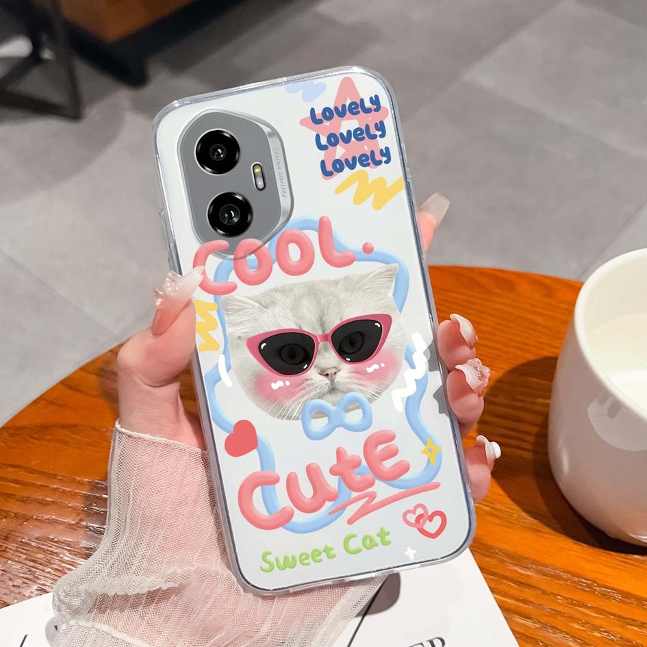 Silicone Soft TPU For Huawei Honor 300 Pro 70 200 Lite X5B Plus X6 X6B X6S X8 Back Cover Fashion Pink Bow Tie Pattern Transparent Anti Slip For Huawei