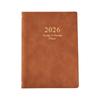 Refillable 2026 Weekly Planner 6 Rings Leather Binder Academic Journal with Dated Pages For Daily Scheduling 6.69x9.06In