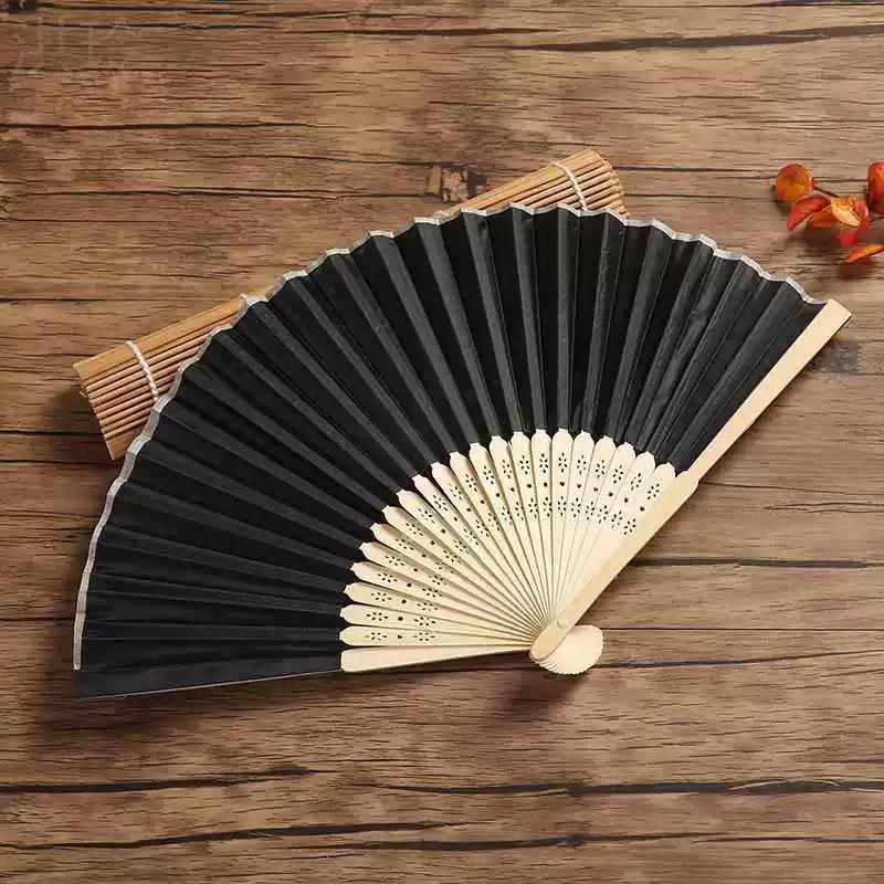7inch White Silk Fan, Plain White Cloth Fan, Wedding Folding Fan, Bamboo Fan, DIY Blank Fan for Printing Advertisements