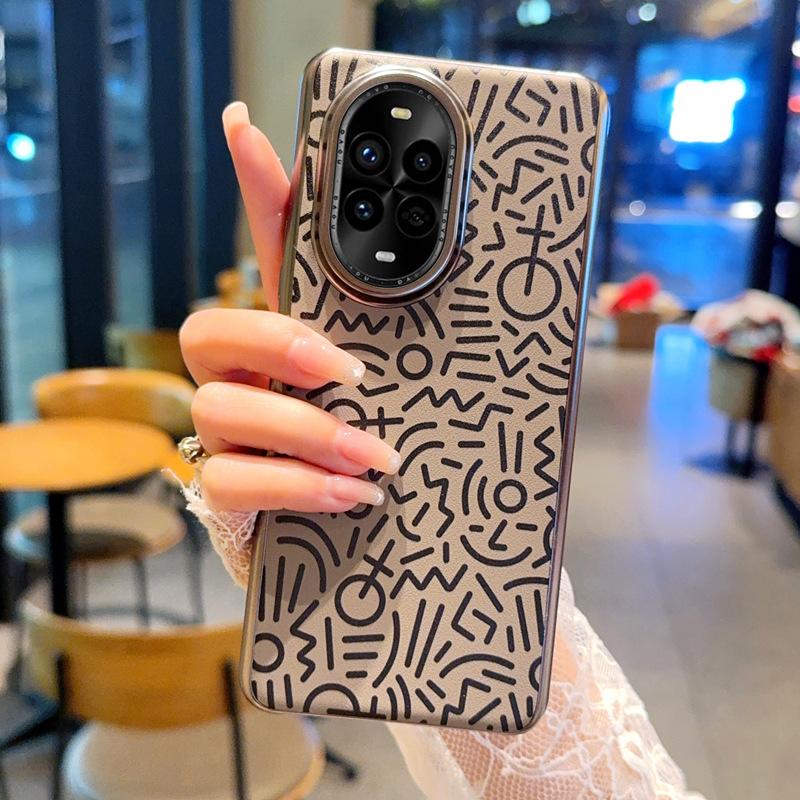 

Для Huawei Nova 13 13 Pro 12 Позолоченная Граффити Большое Отверстие Металлическое Кольцо для Камеры Защита от Отпечатков Пальцев Защита от Падений Чехол для Телефона For Nova 13
