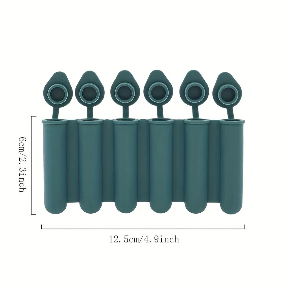 5 Pack Silicone Ice Cube Tray with Lid, Long Shape 6 Holes Ice Cube Molds, Ice Maker Flexible , Easy Release Ice Tray with Spill-Resistant Cover
