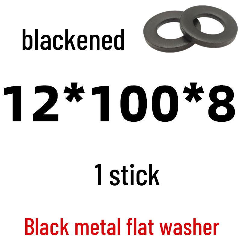 Thickened Black Iron Flat Washer for Screws, Non-standard Round Design